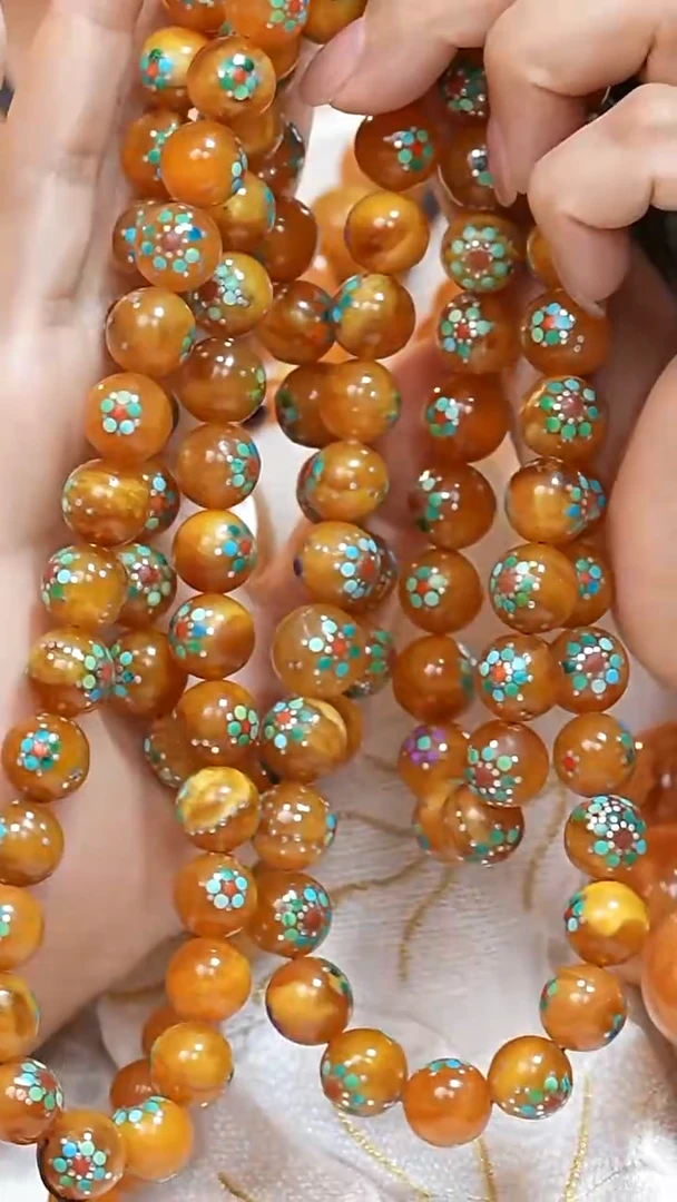 蜜蜡颈饰未镶嵌7397天然蜜蜡珠宝奇石全部保真