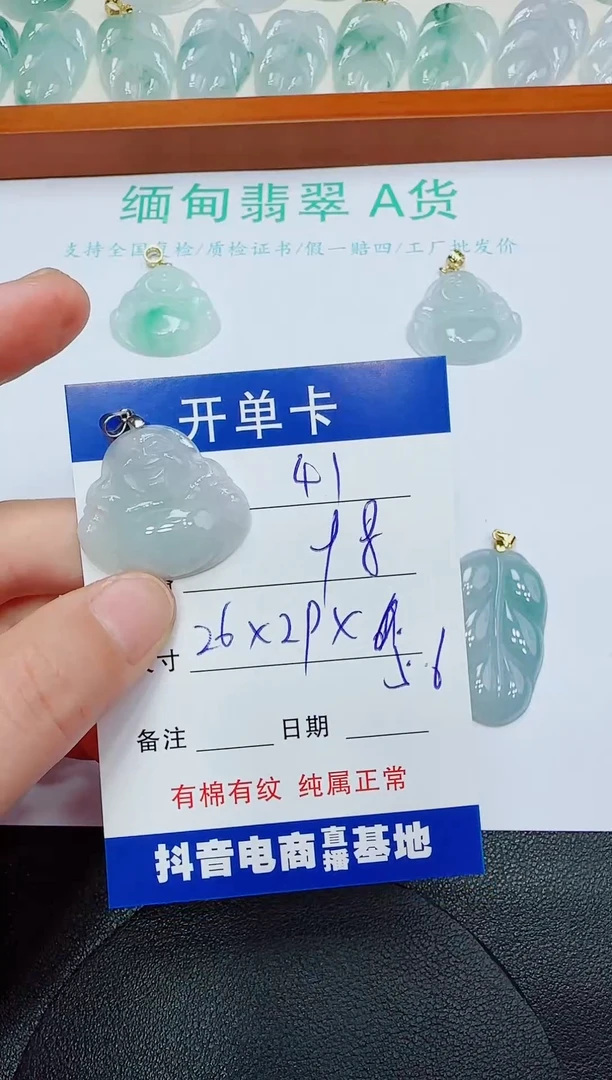 翡翠未镶嵌吊坠(赠链)41