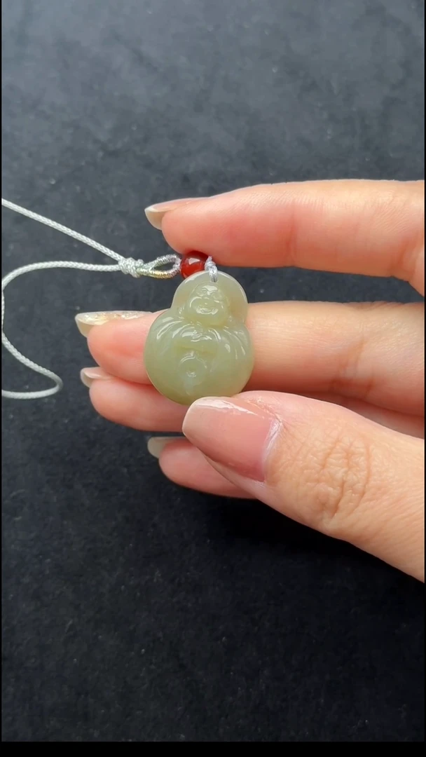 颈饰未镶嵌和田玉001-青白玉宝宝佛-24.5*18.8*10.8mm-N0448-1230