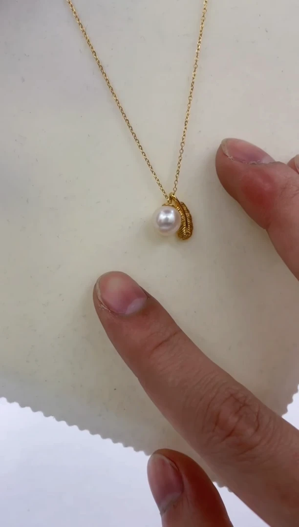 颈饰银S925镶嵌海水珍珠