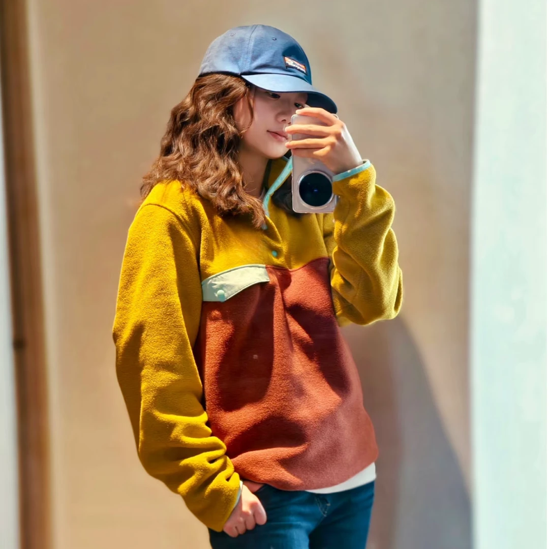 【双11返场】~秋冬情侣款半开衫抓绒外套 撞色加绒户外套头卫衣男女