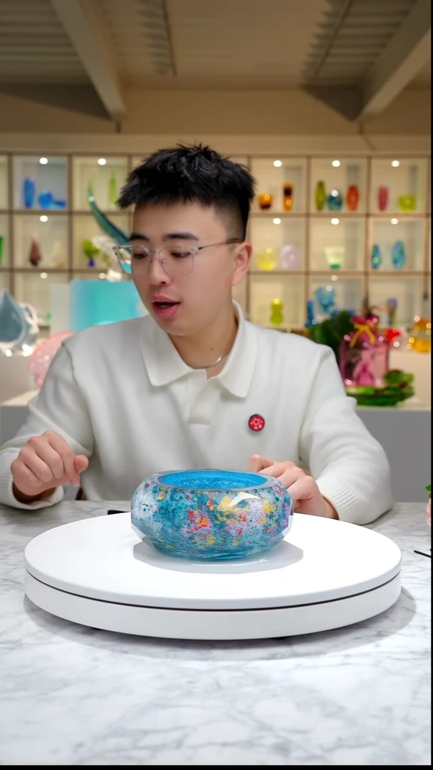 手工艺品琉璃莫奈花园系列烟灰缸