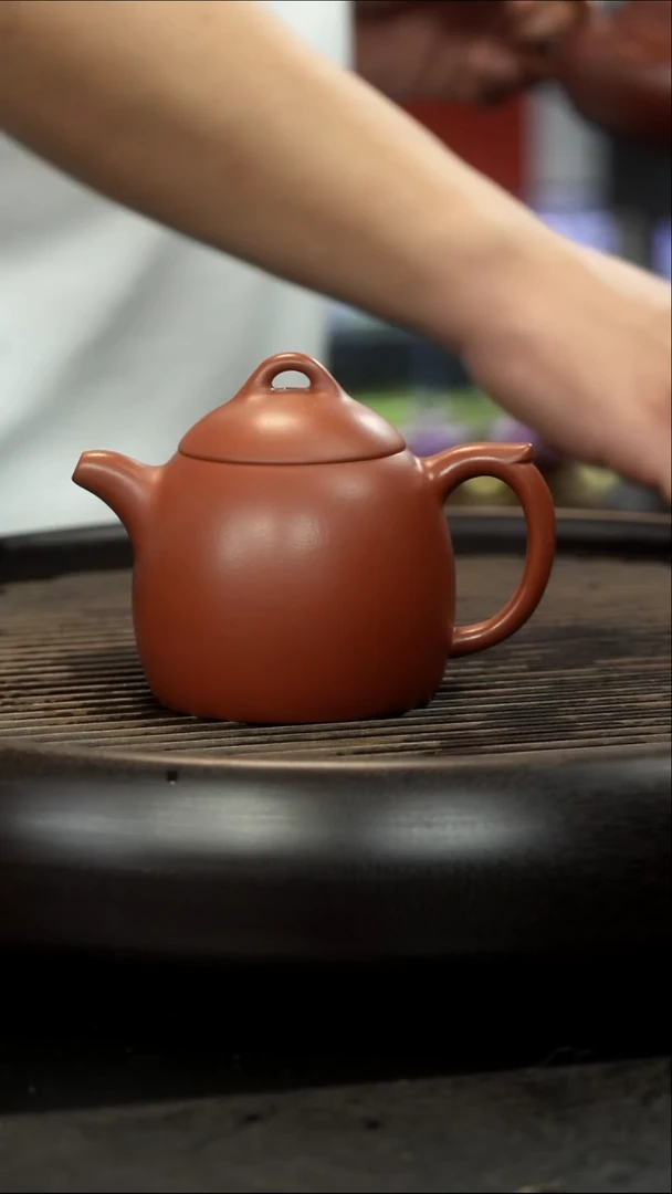 茶壶紫砂豆红泥 秦权壶
