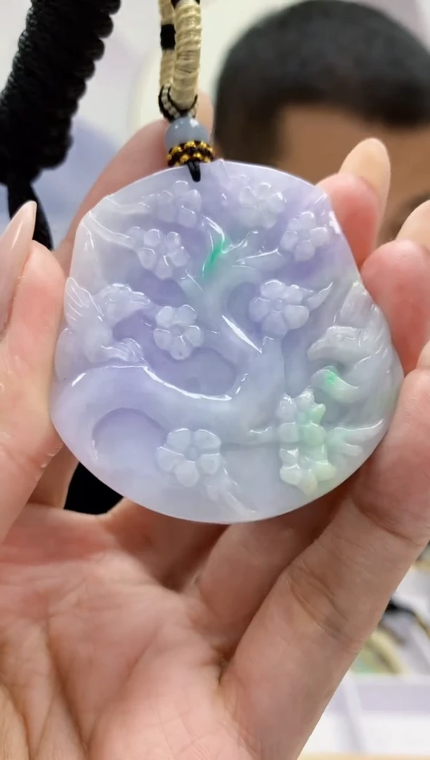 定制翡翠未镶嵌4898MM-毛货挂件95