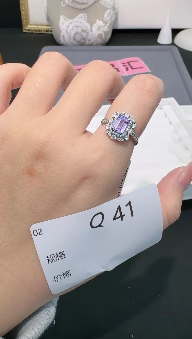 【闪购商品】水晶戒指银S925镶嵌多样性发一Q41