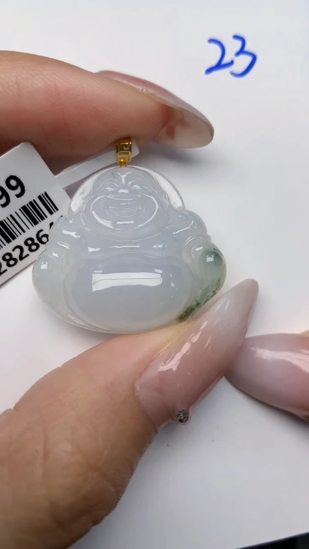 【闪购商品】翡翠颈饰18K金镶嵌天然翡翠A货