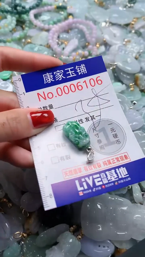 翡翠未镶嵌吊坠(不含链)6106