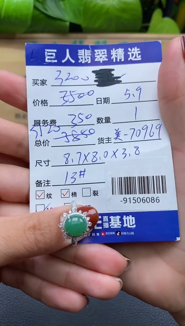 翡翠18K金镶嵌颈饰多人-91506086