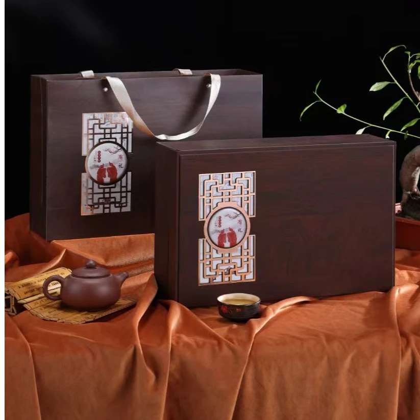 过年送礼 正山小种 红茶 5大罐茶叶礼盒装 2款颜色随机