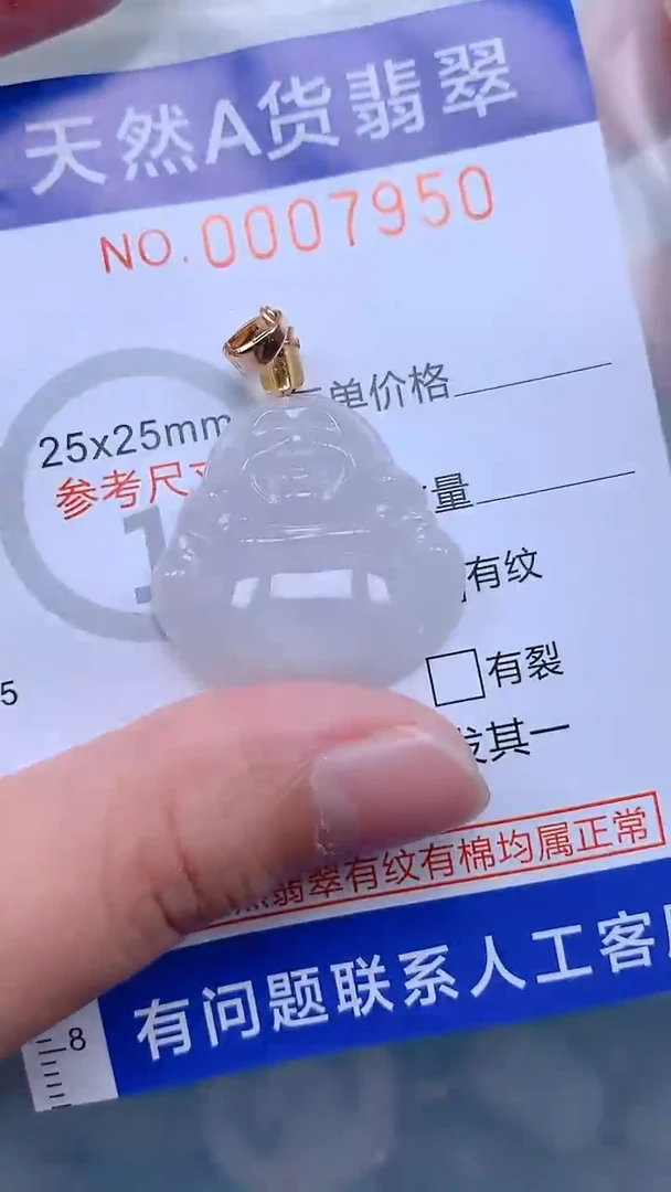 翡翠未镶嵌吊坠(不含链)1
