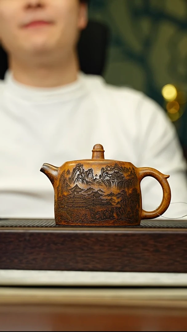 茶壶紫砂宜兴原矿 手工 紫砂壶容量320CC