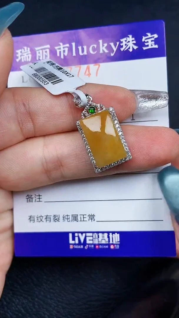 颈饰银S925镶嵌翡翠7747