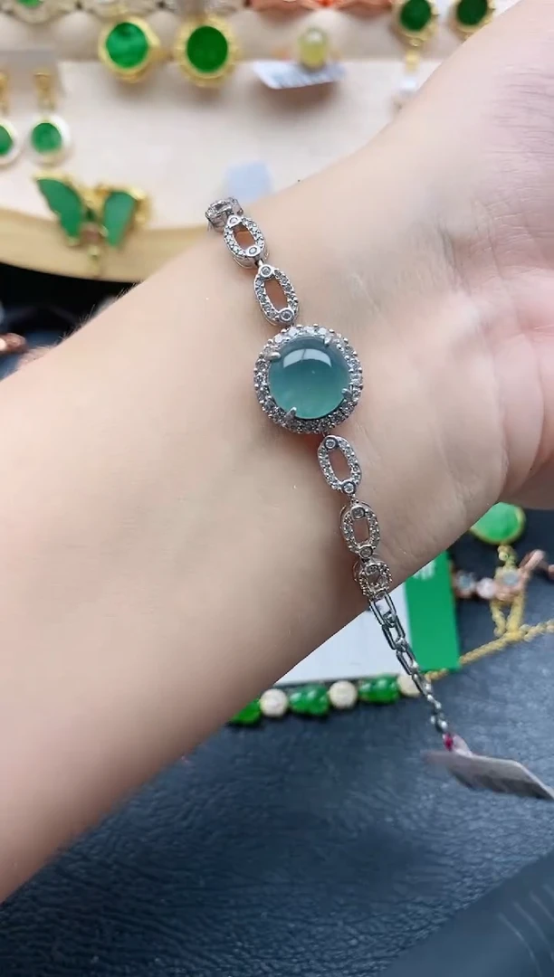 翡翠戒指银S925镶嵌11111