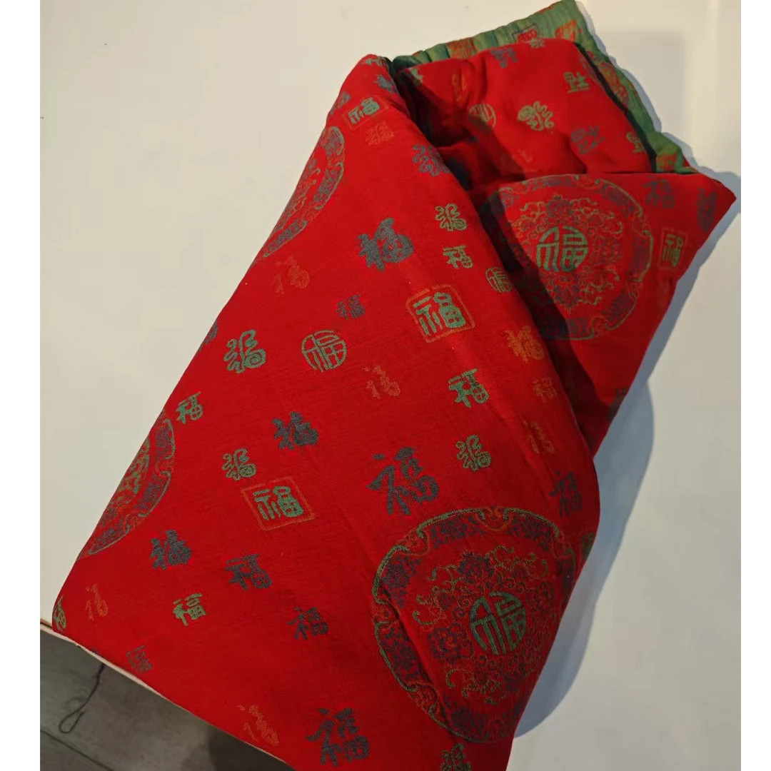 新生儿双层纱百福包被手工300克