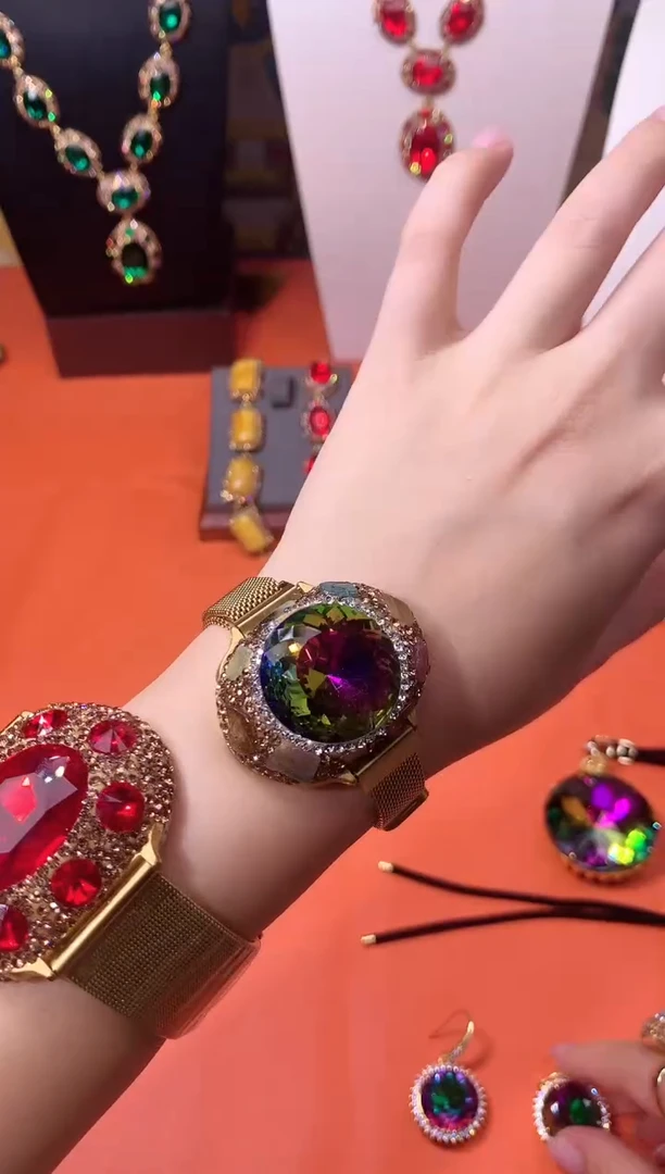 铜合金大理石奢华炫彩手链