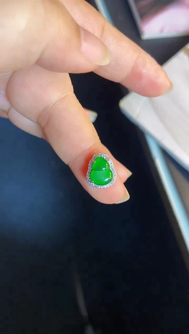 吊坠(不含链)银S925镶嵌翡翠1