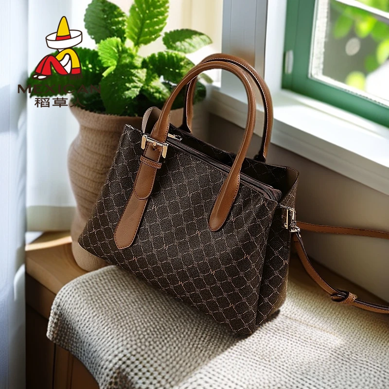 稻草人包包女士新款时尚手提包大容量妈妈老婆母亲节礼物斜挎女包