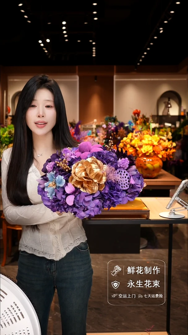 手工艺品琉璃手工花器花束空运包邮送货上门-以图片为准