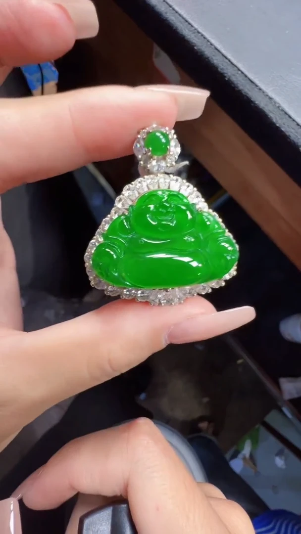 未镶嵌定制翡翠翡翠A货有轻微色差属于正常现象，佛公多样性发货1