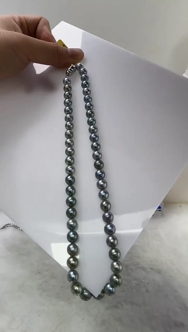 【闪购商品】海水珍珠DA银S925镶嵌t821 灰珠串8