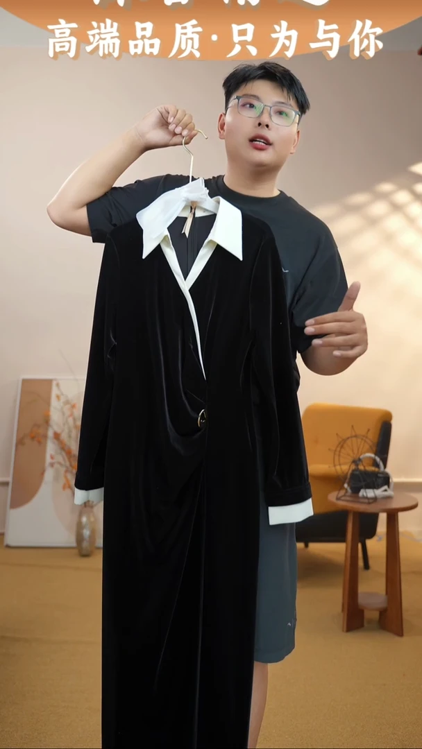 套头款g+丝绒连衣裙36-42订单备注尺码