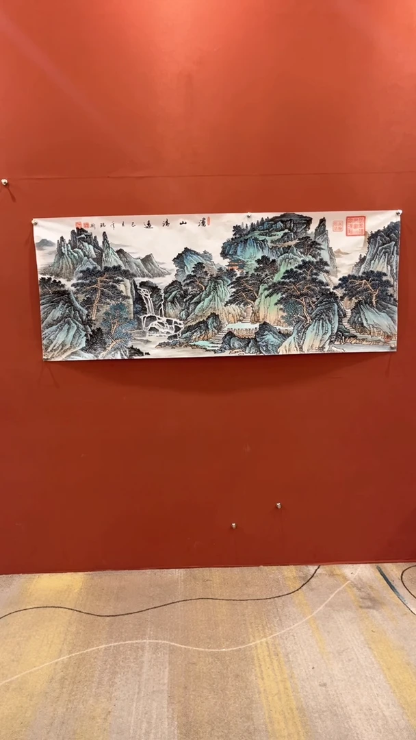 国画谢瑞新老师作品 溪山清远