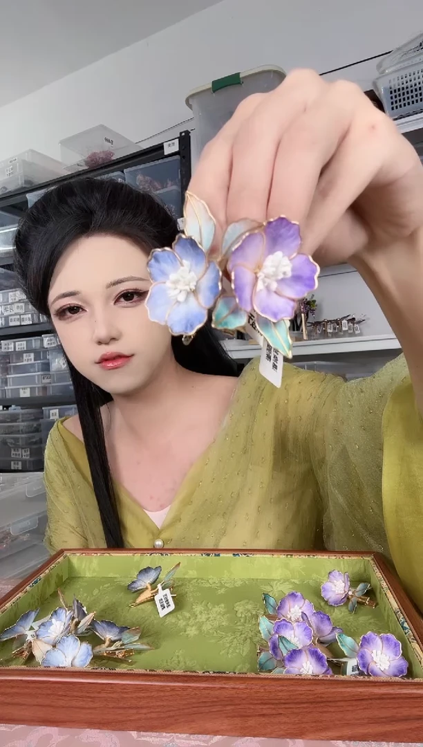 无铜合金530绒花夹子