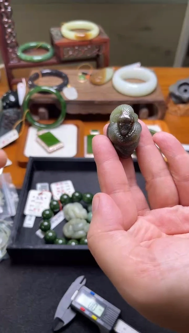 未镶嵌和田玉把件新疆料 蛇 6