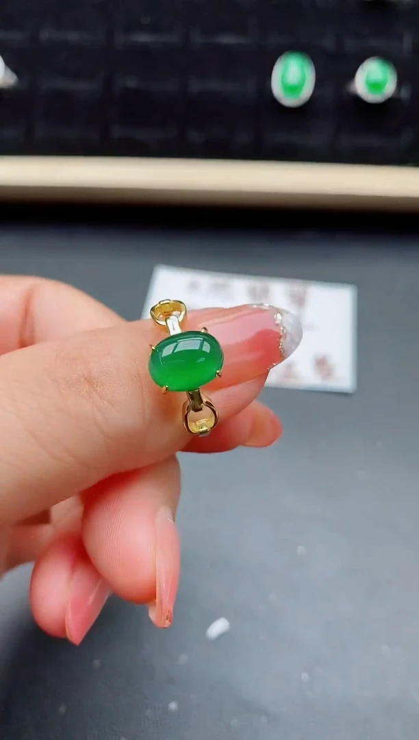 【闪购商品】翡翠戒指银S925镶嵌508050