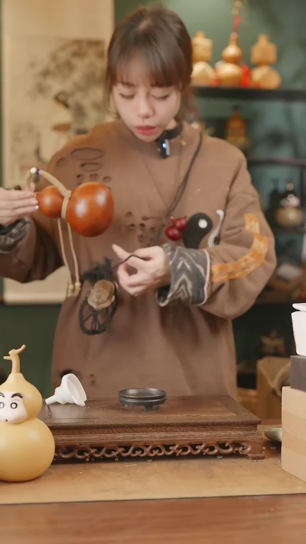 【闪购商品】133号精品天然大漆工艺防渗内胆酒葫芦~