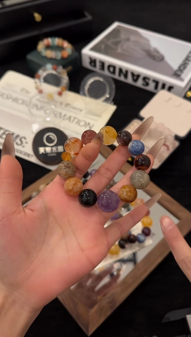 未镶嵌手链水晶美拉德色系多宝x3527