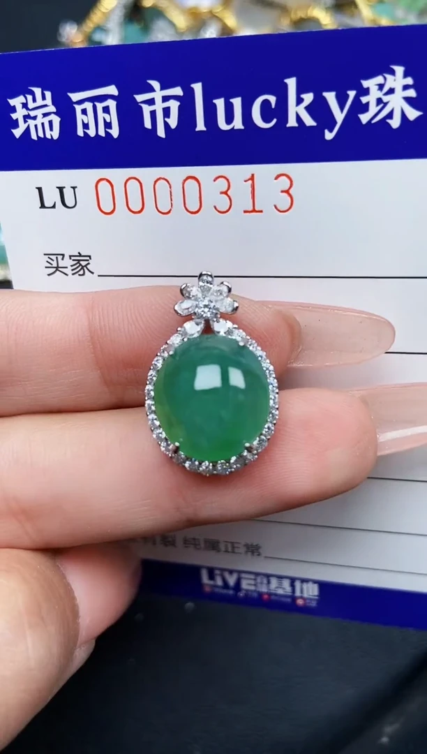 【闪购商品】翡翠颈饰银S925镶嵌0313