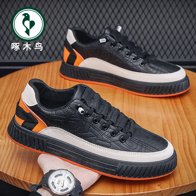 【啄木鸟】2025夏季新款小白鞋透气潮流男鞋百搭休闲运动鞋低帮板鞋