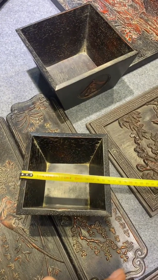 香榧木紫檀拆件雕刻板以直播间实物为准