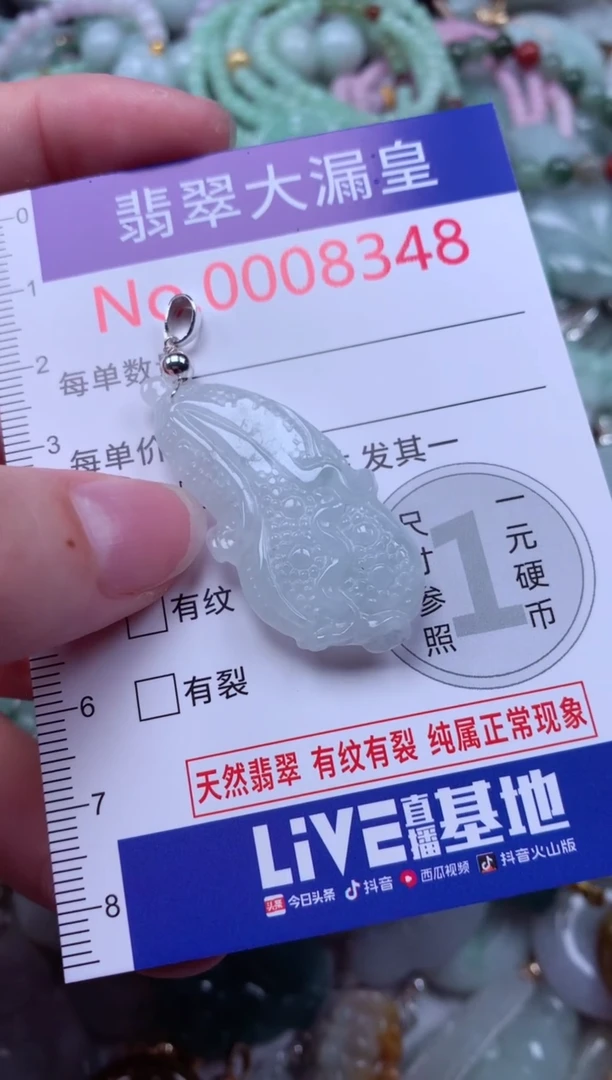 翡翠未镶嵌吊坠(不含链)8348
