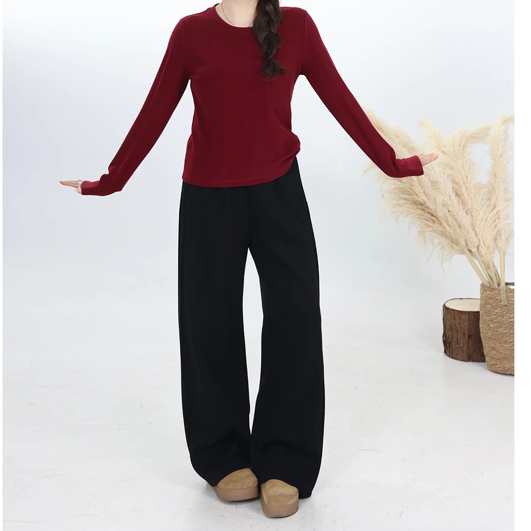 QC杨杨【奶皮打底】微胖大码女秋冬高领+圆领打底衫T恤 ZY411Q16