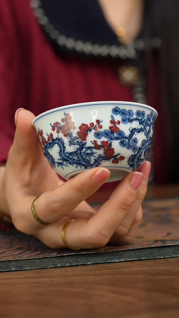 【闪购商品】阳春白雪 松竹梅鸡缸杯