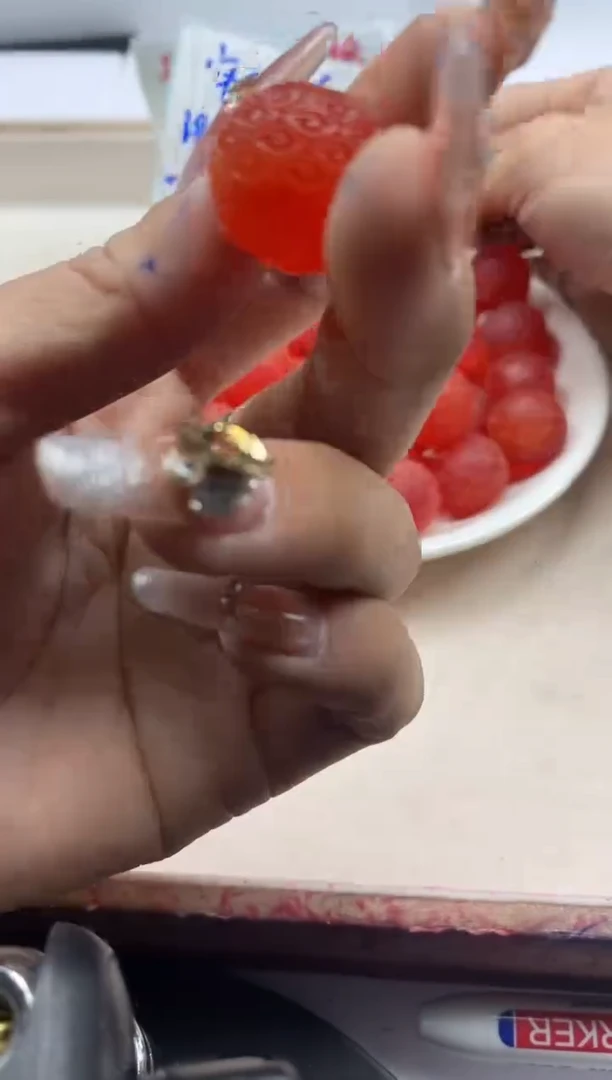 【闪购商品】蜜蜡颈饰未镶嵌w2027蜜蜡血*珀回纹珠17mm*2颗