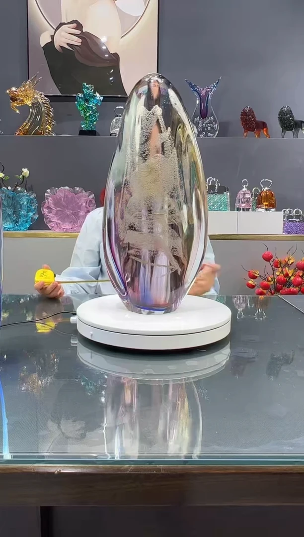 琉璃  水晶琉璃摆件1个