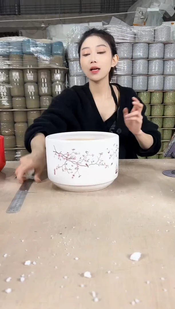 【闪购商品】陶瓷蝴蝶兰鸟笼白色中号21x15