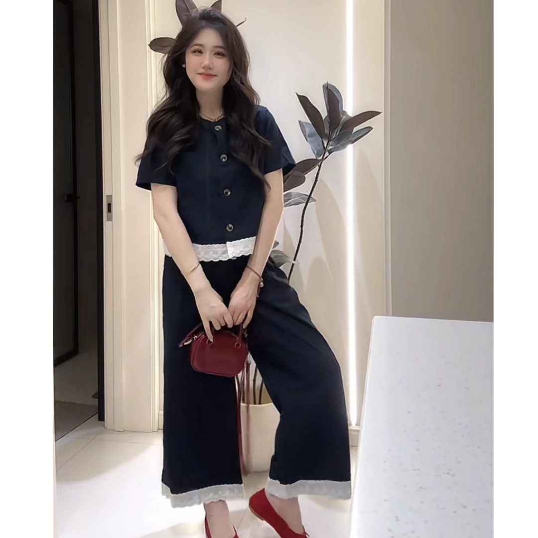 欧朵琦®高级棉麻感小香风休闲套装 不掉色不缩水