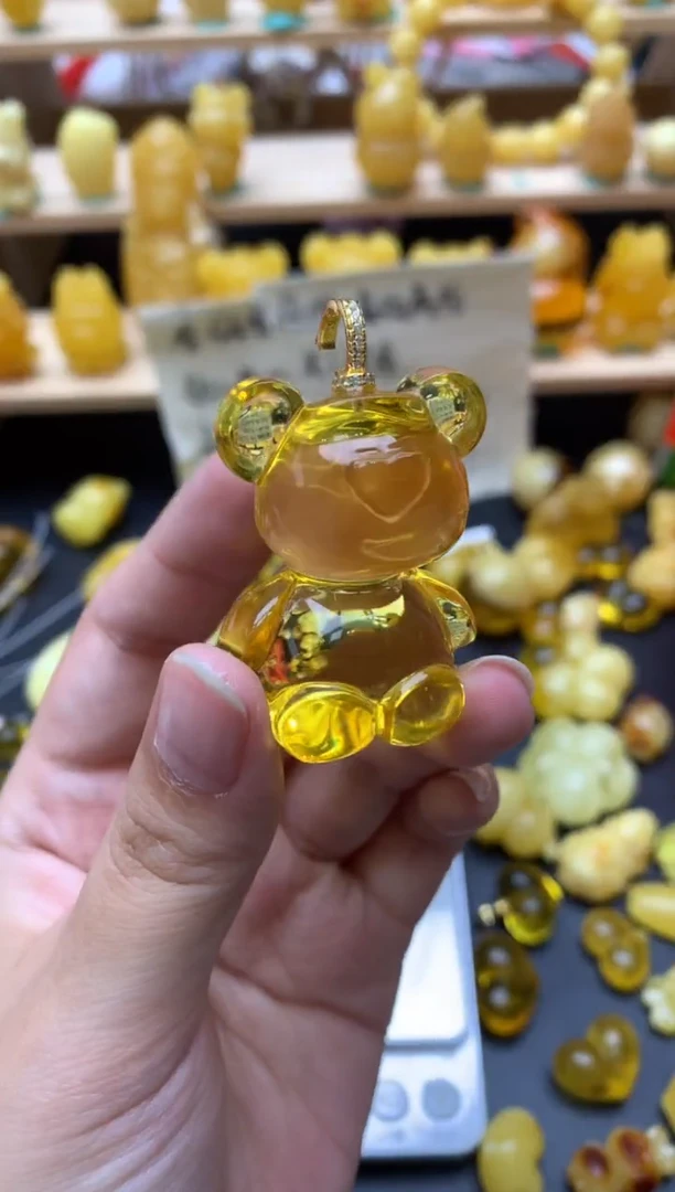 琥珀银S925镶嵌珠宝奇石116琥珀蜜蜡微瑕