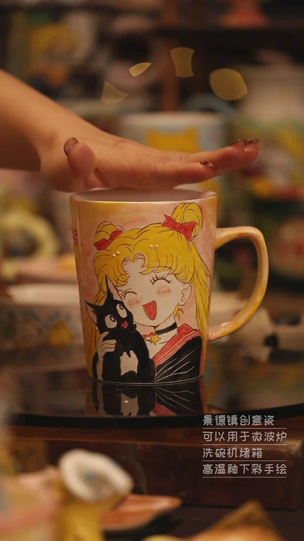 陶瓷景德镇可爱陶瓷釉下彩绘设计师款