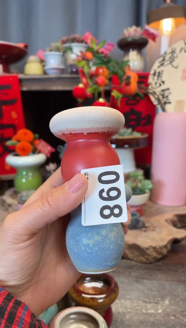 【闪购商品】摆件098微瑕知木小芳花盆