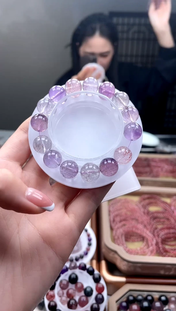 未镶嵌手串水晶超七紫超手串11mm 多样性发一