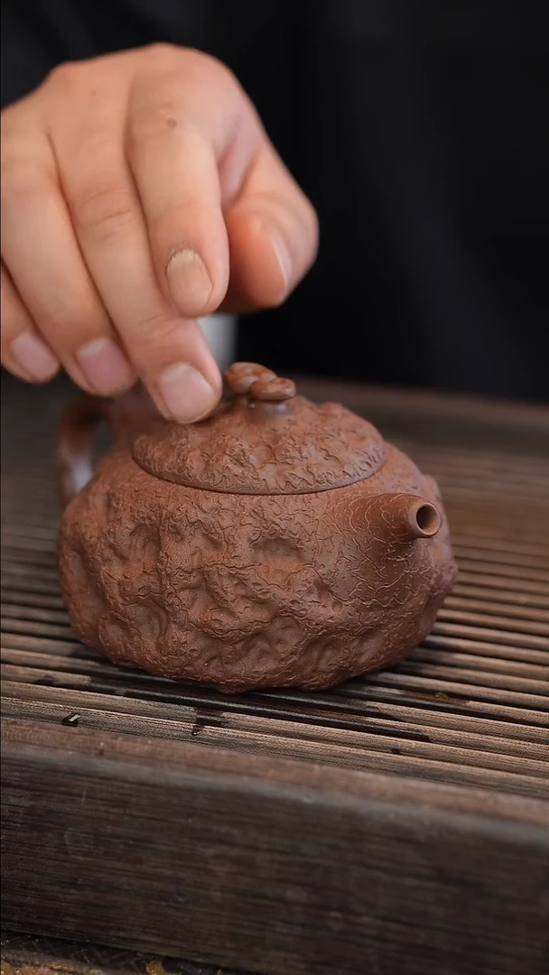 茶壶紫砂供春 变色龙 260cc