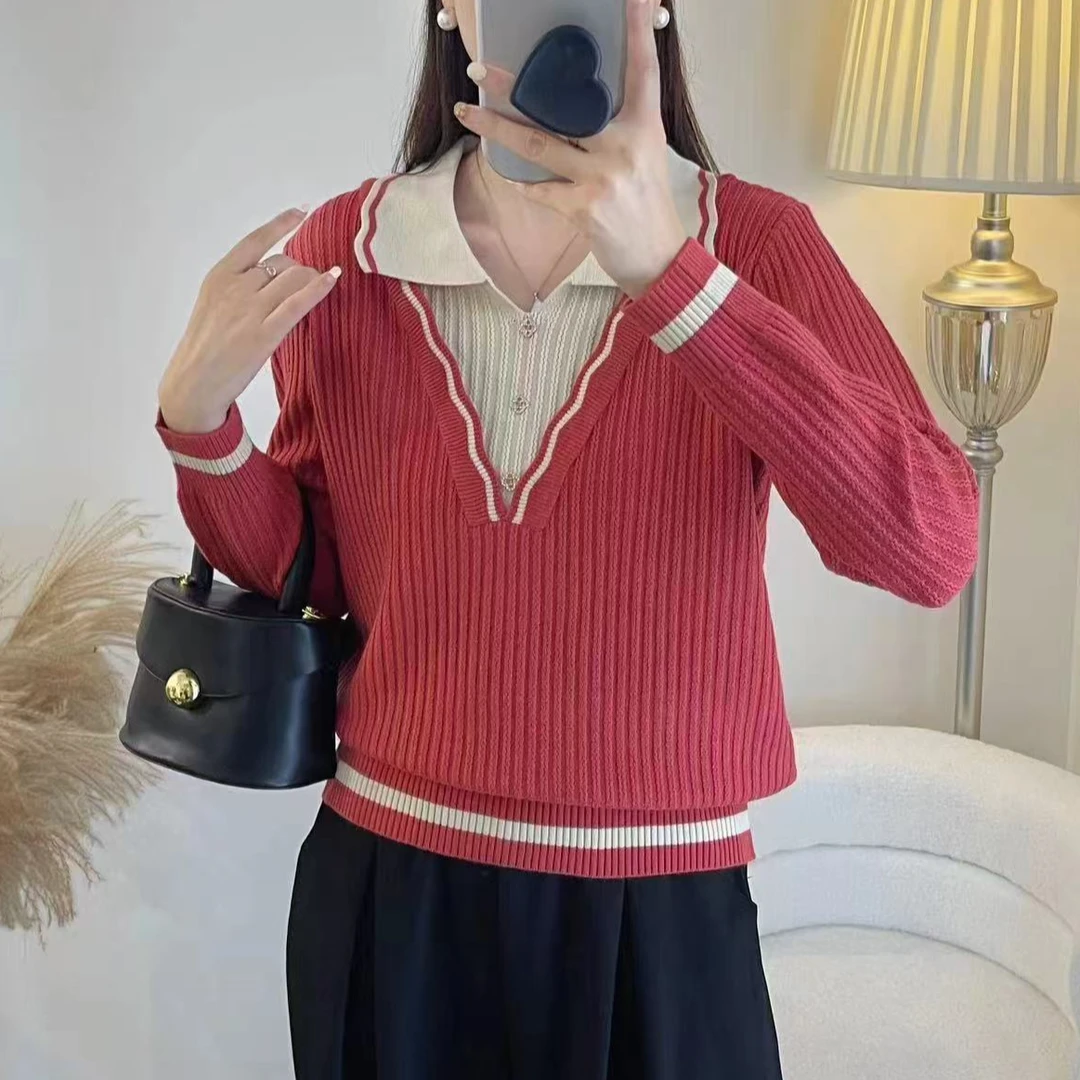 572#秋冬假两件长袖针织衫套头488