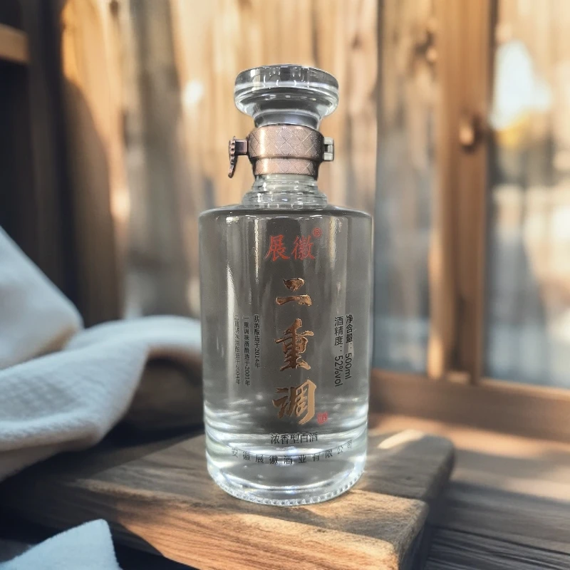 展徽二重调白酒  固态纯粮食发酵 口感纯正 浓香型白酒52度500