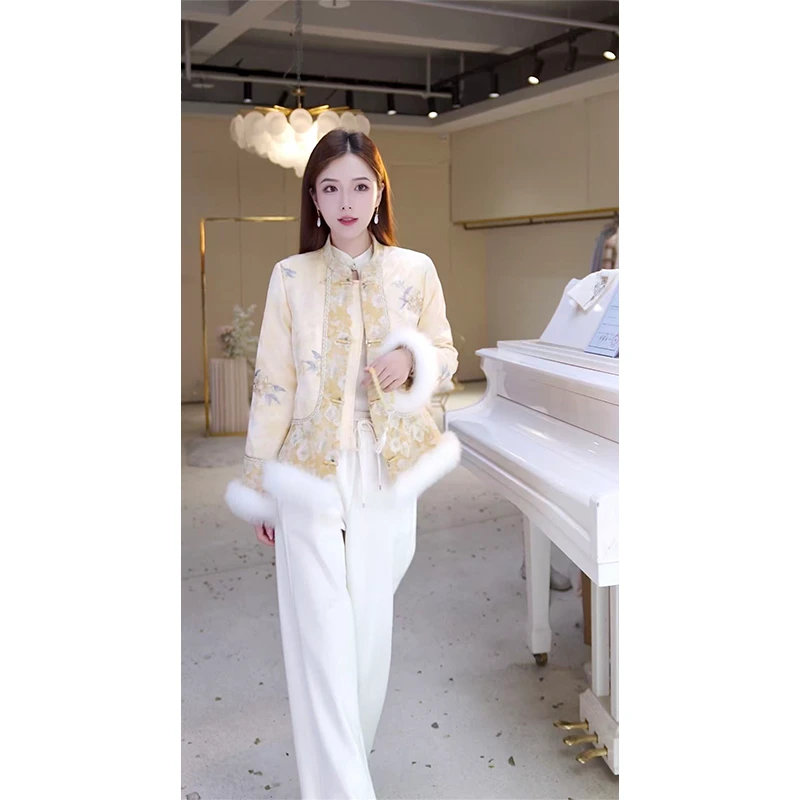 【北栀】时尚国风羽绒服外套815559