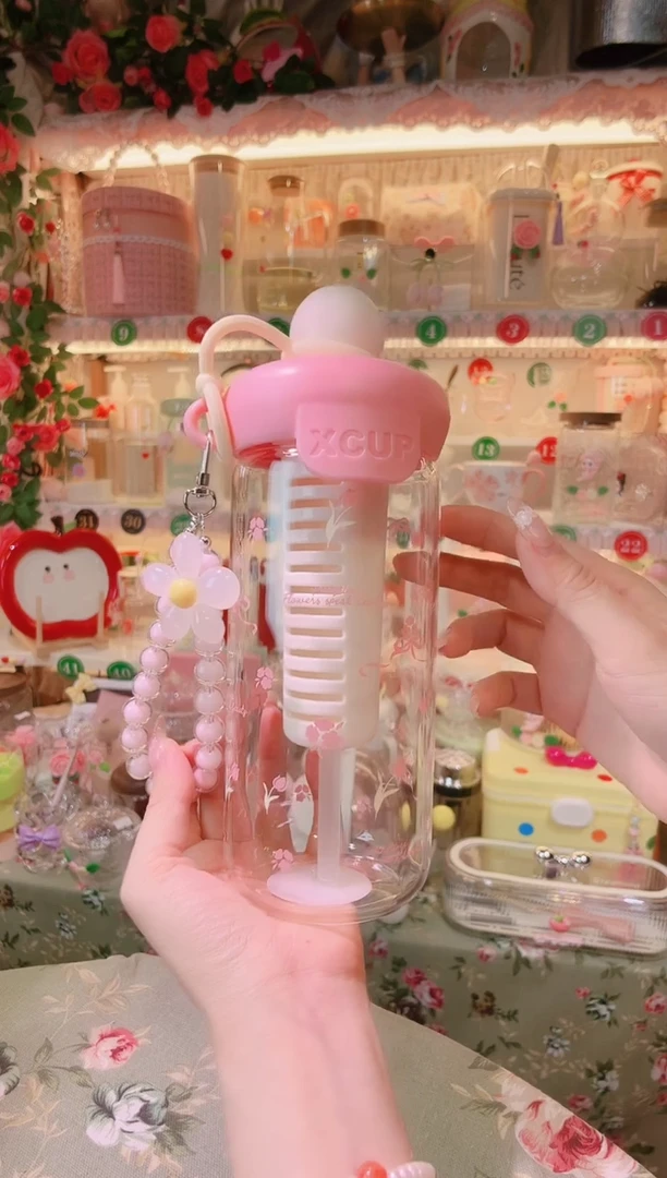 摆件品质好发货快放心拍！吸管杯粉色